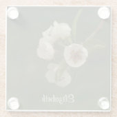 Vers Spring Pear Blossom Persoonlijke foto Glazen Onderzetter (Achterkant)