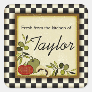 Vers uit de keuken van aangepaste stickers