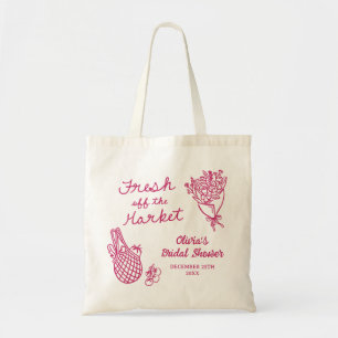 Vers uit de Markt met de Hand Getekende Bruidsdouc Tote Bag