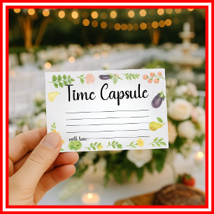 Vers uit de markt Time Capsule Vrijgezellenfeest Informatiekaartje