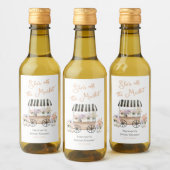 Vers van de markt Bloemen Vrijgezellenfeest Wijn Etiket (Flessen)