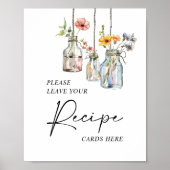 Vers van de markt Bloemenpot Recept Poster (Voorkant)