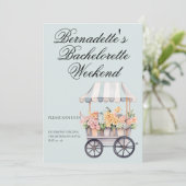 Vers van de markt Bloemenwagen Bach Party Kaart (Staand voorkant)