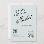 Vers van de markt Bloemenwagen Bach Party Kaart (Achterkant)