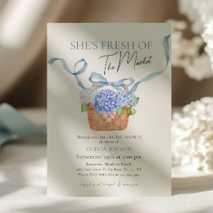 Vers van de markt Blue Hydrangea Vrijgezellenfeest Kaart