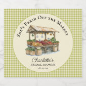 Vers van de Markt Boerenmarkt Bruiloft Feestje  Sparkling Wijnetiket (Enkel label)