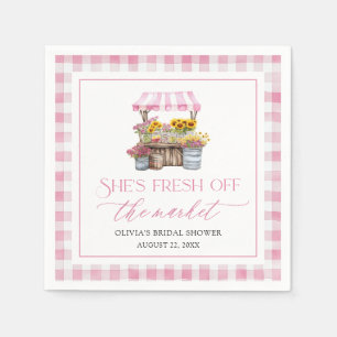 Vers van de markt boerenmarktbruiloftsbrunch servet