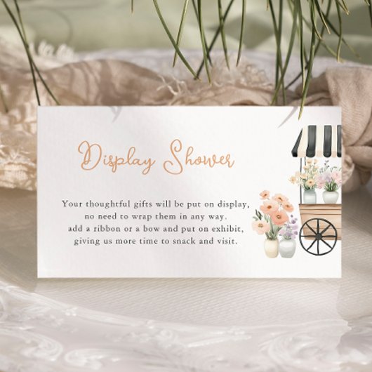 Vers van de markt Display Shower Informatiekaartje