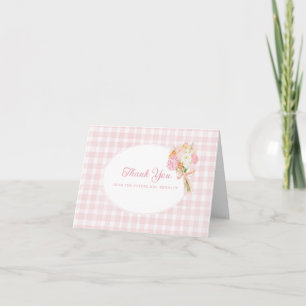 Vers Van De Markt Preppy Roze Bruidsdouche Bedankkaart