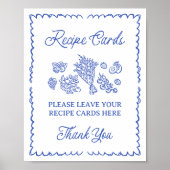 Vers van de markt Recept Kaarten Douche Teken Poster (Voorkant)