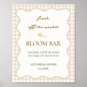 Vers van de markt Vrijgezellenfeest Bloom Bar Poster (Voorkant)