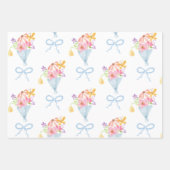 Vers van de markt Whimsical Bloemige Pastel Inpakpapier Vel (Voorkant 3)