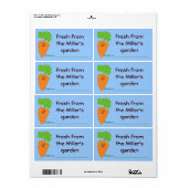 Vers van het Garden Produce Label (Full Sheet)