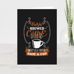 Vers vers gebrouwen koffie kaart