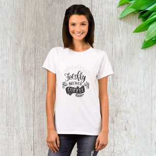 Vers vers gebrouwen koffie t-shirt