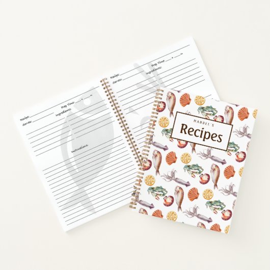Vers Vis en zeevruchten Receptenboek Notitieboek (Binnen)