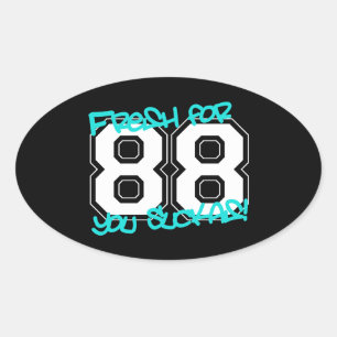 vers voor '88 ovale sticker