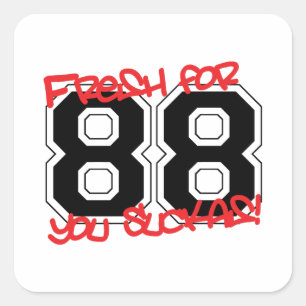 vers voor '88 vierkante sticker