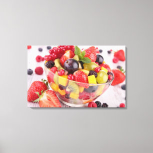 Vers vruchtensalade canvas afdruk