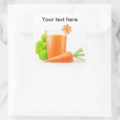 Vers wortelsap vierkante sticker (Tas)