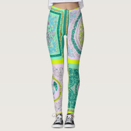 Versace Barocco Kleur Collectie patroon Leggings