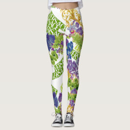 Versace Floral Kleur Collectie patroon Leggings