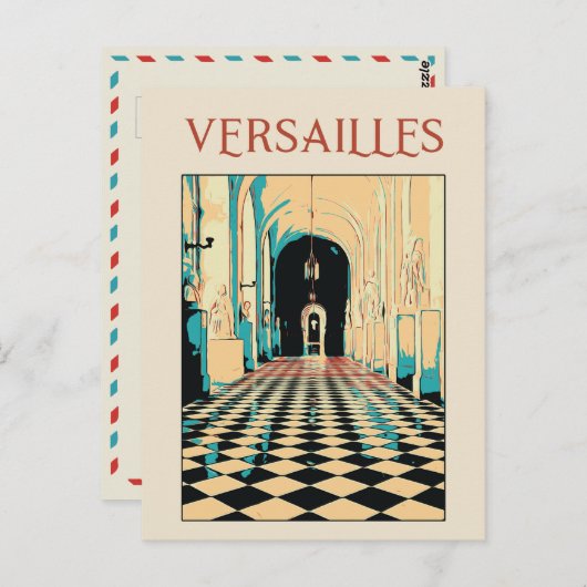 Versailles château afbeelding Frans Briefkaart (Voorkant / Achterkant)