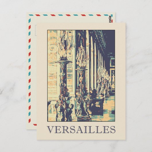Versailles château afbeelding Frans Briefkaart (Voorkant / Achterkant)