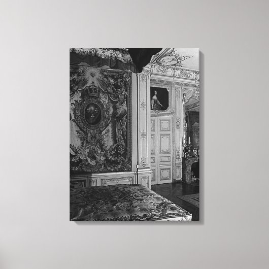 Versailles Palace Louis XV Bed Canvas Afdruk (Voorkant)