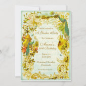 Versailles Peacock Garden Wedding of Event Kaart (Achterkant)