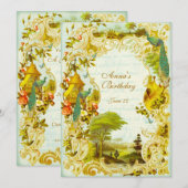 Versailles Peacock Garden Wedding of Event Kaart (Voorkant / Achterkant)