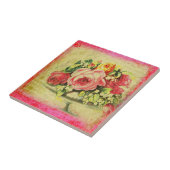Versailles Rozen Collage Custom Art Tile Tegeltje (Zijkant)