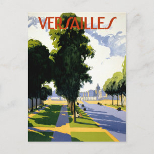 Versailles Vintage Travel Poster teruggezet Briefkaart