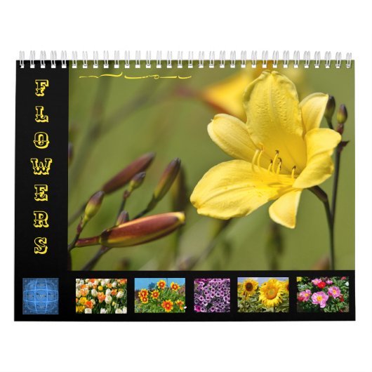 Verscheidene bloemen 12-maandenkalender kalender (Hoes)