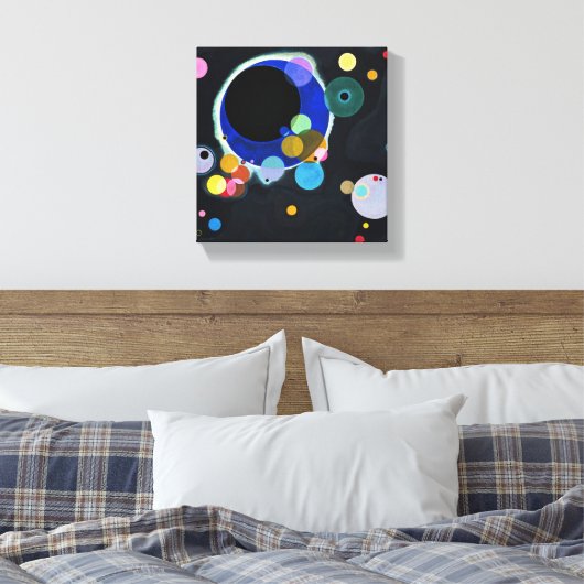 Verscheidene cirkels canvas afdruk (Insitu (Slaapkamer))