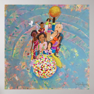 Verscheidene oorspronkelijke kunst poster