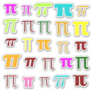 Verscheidenheid van de Grieks Letter Pi (π) Wiskun Sticker