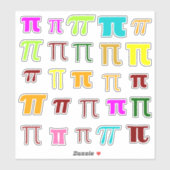 Verscheidenheid van de Grieks Letter Pi (π) Wiskun Sticker (Vel)