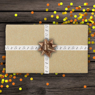 Verscheidenheid van Zwarte Muzieknoten op wit Lint