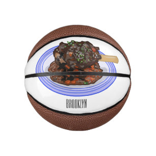Verschijnte afbeelding van de cartoon van de basketbal