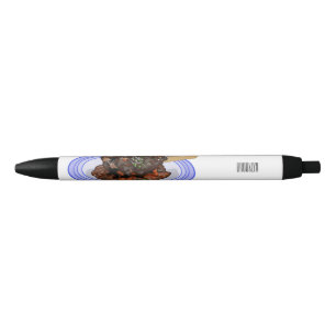 Verschijnte afbeelding van de cartoon van de  zwarte inkt pen