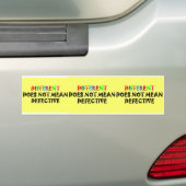 Verschil betekent niet dat het defect is bumpersticker (Op auto)