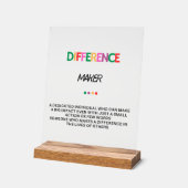 Verschil maker geschenken voor vrouwen, dank u ges acryl bord (Hoek)