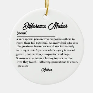 Verschil Maker Kerstmis, Vriend Kerstmis Keramisch Ornament