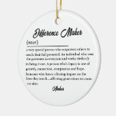 Verschil Maker Kerstmis, Vriend Kerstmis Keramisch Ornament (Links)