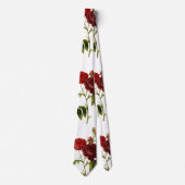 Verschilderen van dieprode  rozen stropdas (Voorkant)