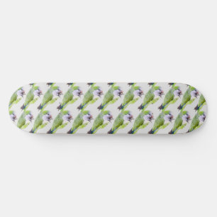 Verschilderen van groene papegaaien waterverf skateboard