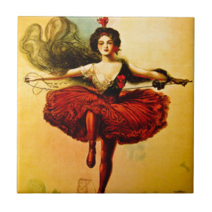 Verschildert Floto Wire Dancer Circus Princess Vic Tegeltje