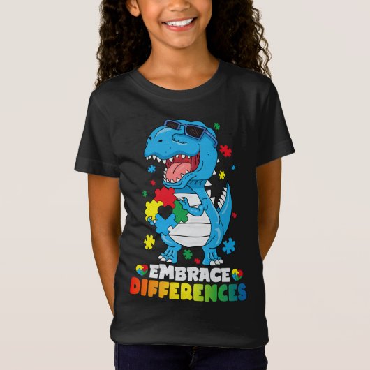 Verschillen in rex dinosaur autisme t-shirt (Voorkant)