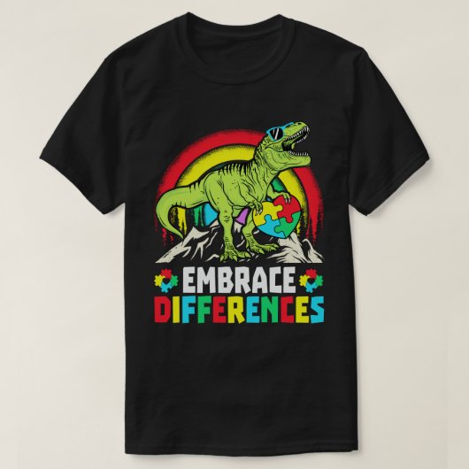 Verschillen in rex dinosaur autisme t-shirt (Design voorkant)